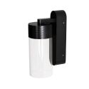 Aplica de perete LED metal negru si sticla Fusion