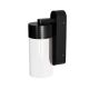 Aplica de perete LED metal negru si sticla Fusion