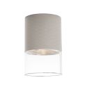 Plafoniera, Spot LED metal gri si sticla Fusion