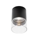 Plafoniera, Spot LED metal negru si sticla Fusion