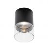 Plafoniera, Spot LED metal negru si sticla Fusion