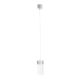 Pendule, Lustre suspendate - Pendul LED metal gri si sticla Fusion