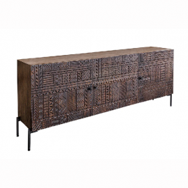 Comode - Comoda lemn de mango relief 3D TRIBAL 180cm