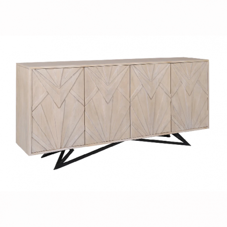 Comode - Comoda lemn de mango relief 3D METROPOLITAN 170cm