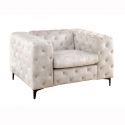 Fotoliu design Chesterfield, Catifea Bej Sampanie MODERN BAROCK