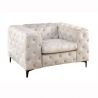 Fotoliu design Chesterfield, Catifea Bej Sampanie MODERN BAROCK