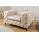 Fotolii - Fotoliu design Chesterfield, Catifea Bej Sampanie MODERN BAROCK