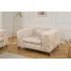 Fotolii - Fotoliu design Chesterfield, Catifea Bej Sampanie MODERN BAROCK