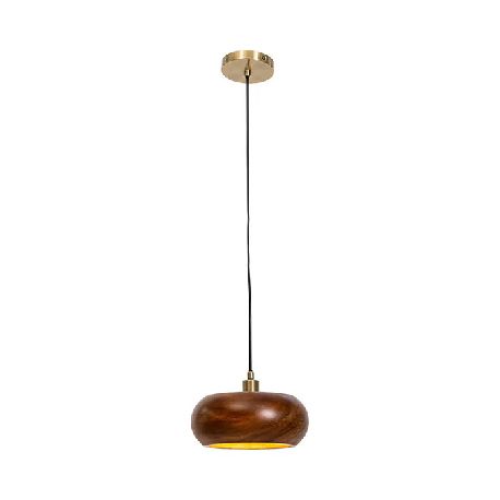 Pendule, Lustre suspendate - Lustra din lemn de salcam ALVA 25cm