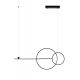 Pendule, Lustre suspendate - Lustra neagra inelara LED Range 120cm