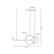 Pendule, Lustre suspendate - Lustra neagra inelara LED Range 120cm