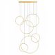 Lustra cu 6 inele LED suspendate Ring XXL auriu