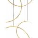 Pendule, Lustre suspendate - Lustra cu 6 inele LED suspendate Ring XXL auriu