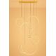 Pendule, Lustre suspendate - Lustra cu 6 inele LED suspendate Ring XXL auriu
