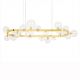 Lustra moderna cu 20 de surse de lumina LINEA Oval 120 auriu