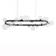 Candelabre, Lustre - Lustra moderna cu 20 de surse de lumina LINEA Oval 120 negru