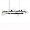 Lustra moderna cu 20 de surse de lumina LINEA Oval 120 negru
