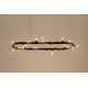 Candelabre, Lustre - Lustra moderna cu 20 de surse de lumina LINEA Oval 120 negru