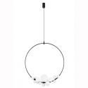 Lustra circulara cu 14 de surse de lumina ROCIO negru