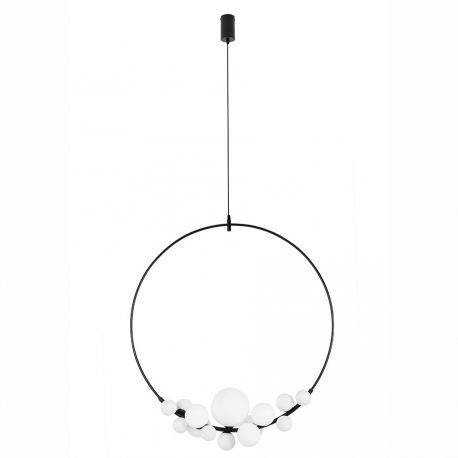 Pendule, Lustre suspendate - Lustra circulara cu 14 de surse de lumina ROCIO negru