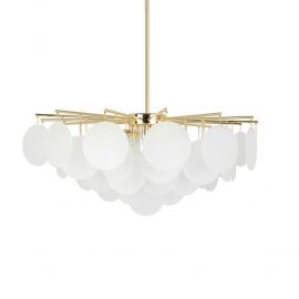 Candelabre, Lustre - Lustra suspendata metal auriu si sticla SUONO 60