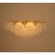 Candelabre, Lustre - Lustra suspendata metal auriu si sticla SUONO 80