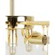 Candelabre, Lustre - Lustra suspendata metal auriu si sticla SUONO 80