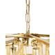 Candelabre, Lustre - Lustra suspendata metal auriu si sticla LUMA 80