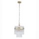 Pendule, Lustre suspendate - Lustra moderna metal auriu, tije din sticla Lara