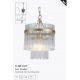 Pendule, Lustre suspendate - Lustra moderna metal auriu, tije din sticla Lara