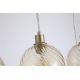 Pendule, Lustre suspendate - Lustra cu 6 pendule metal auriu, sticla champanie Radiance