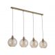 Pendule, Lustre suspendate - Lustra cu 4 pendule metal auriu, sticla champanie Radiance