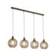 Pendule, Lustre suspendate - Lustra cu 4 pendule metal auriu, sticla champanie Radiance