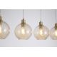 Pendule, Lustre suspendate - Lustra cu 4 pendule metal auriu, sticla champanie Radiance