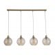 Pendule, Lustre suspendate - Lustra cu 4 pendule metal auriu, sticla champanie Radiance