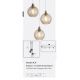 Pendule, Lustre suspendate - Lustra cu 3 pendule metal auriu, sticla champanie Radiance