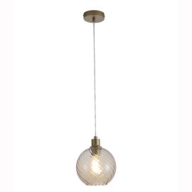Pendul metal auriu, sticla champanie Radiance