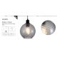 Pendule, Lustre suspendate - Pendul metal negru, sticla fumurie Radiance