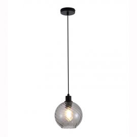 Pendul metal negru, sticla fumurie Radiance