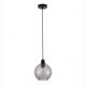 Pendule, Lustre suspendate - Pendul metal negru, sticla fumurie Radiance