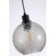 Pendule, Lustre suspendate - Pendul metal negru, sticla fumurie Radiance