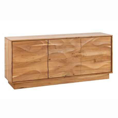 Comode - Comoda cu model 3D ondulat, Lemn Salcam Natur DESERT 160cm