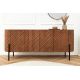 Comode - Comoda cu model 3D tip fagure, Lemn Mango Maro ADLON 180cm