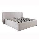 Pat ART DECO 180x200cm greige boucle cu spatiu de depozitare