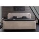 Paturi - Pat ART DECO 180x200cm greige boucle cu spatiu de depozitare