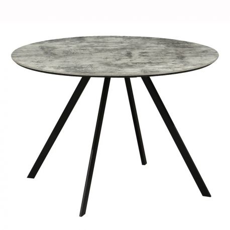 Mese dining - Masa rotunda design gri beton ATELIER 100cm