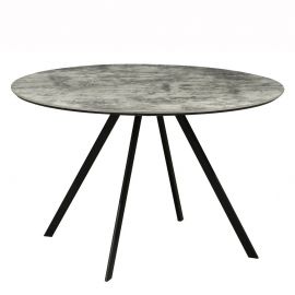 Mese dining - Masa rotunda design gri beton ATELIER 120cm
