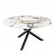 Masa rotunda SPIN 150cm alb gri auriu