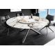 Mese dining - Masa rotunda SPIN 150cm alb gri auriu