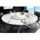Mese dining - Masa rotunda SPIN 150cm alb gri auriu